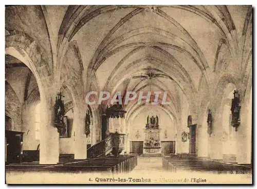 Cartes postales Quarre les Tombes Interieur de l'Eglise