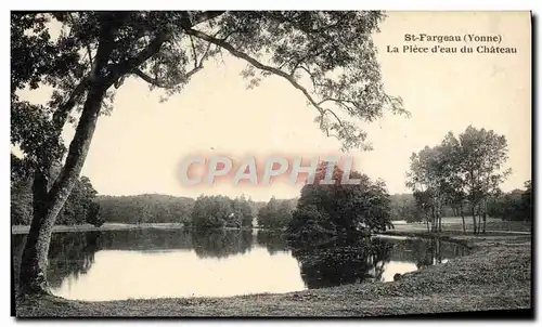 Ansichtskarte AK St Fargeau La Piece d&#39eau du Chateau