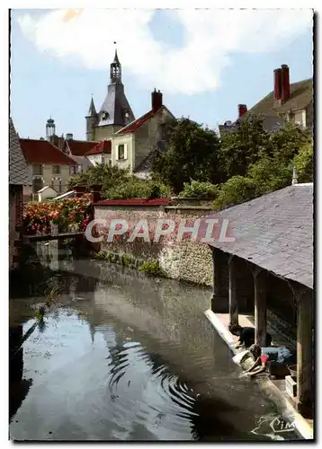 Cartes postales moderne St Fargeau Le Beffroi et le Vieux Lavoir