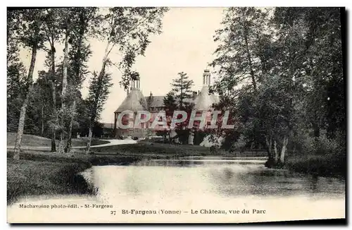 Cartes postales St Fargeau Le Chateau vue du Parc