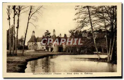 Cartes postales St Fargeau Piece d&#39eau et Chateau