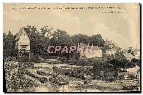 Cartes postales St Florentin Les Bords du canal de Bourgogne Le paradis