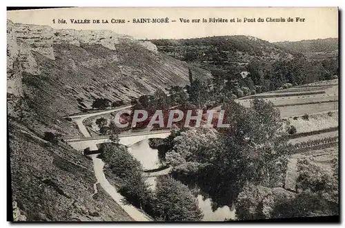 Ansichtskarte AK Vallee De La Cure Saint More Vue sur la Riviere et le Pont du Chemin de Fer