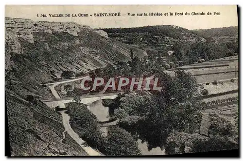 Cartes postales Vallee De La Cure Saint More Vue sur la Riviere et le Pont du Chemin de Fer