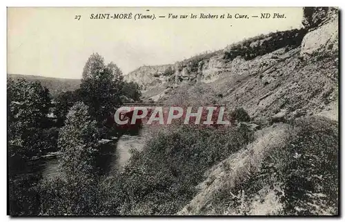 Cartes postales Saint More Vue sur les Rochers et la Cure