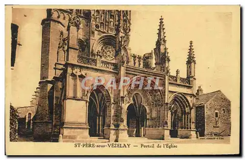 Cartes postales Saint Pere sous Vezelay Portail de L'Eglise
