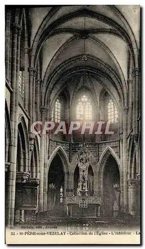 Cartes postales St Pere sour Vezelay Collection de l'Eglise L'Interieur