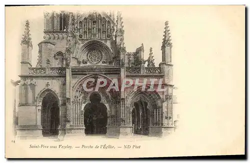 Cartes postales Saint Pere sour Vezelay Porche de l&#39Eglise