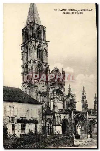 Cartes postales Saint Pere sour Vezelay Facade de l'Eglise