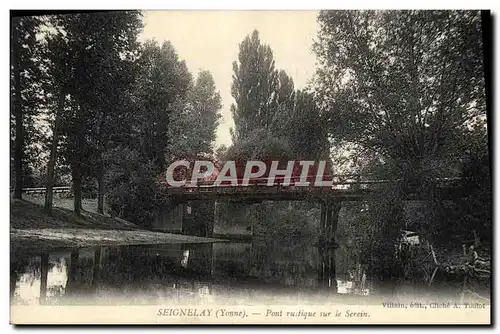 Ansichtskarte AK Seignelay Pont rustique sur le Serein