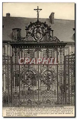 Cartes postales Sens La Grille de l'Aneien Archeveche