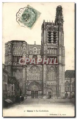 Cartes postales Sens La Cathedrale