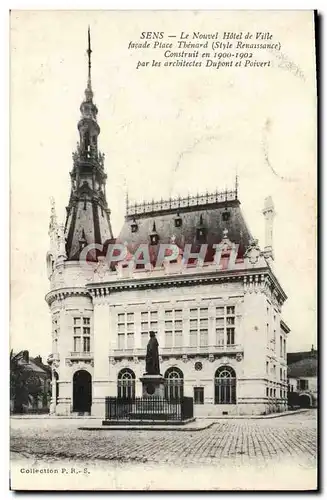 Ansichtskarte AK Sens Le Nouvel Hotel de Ville facade Place Thenard Construit en 1900 1902