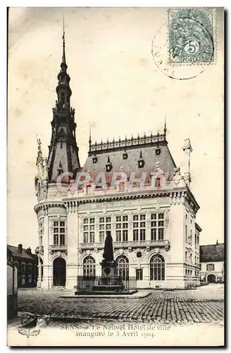 Ansichtskarte AK Sens Le Nouel Hotel de ville inaugure le 3 Avril 1904