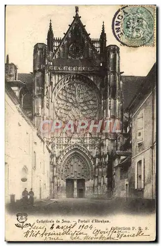 Cartes postales Sens Cathedrale de Sens Portail d&#39Abraham