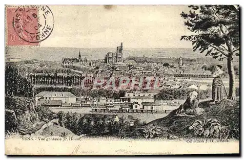 Cartes postales Sens Vue generale