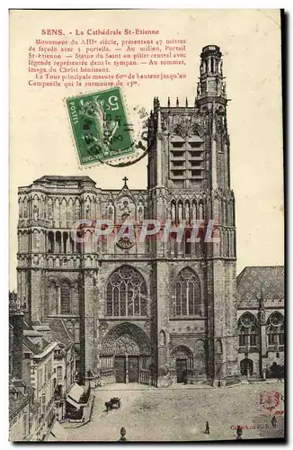 Cartes postales Sens La Cathedrale St Etienne