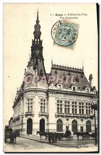 Cartes postales Sens L&#39Hotel de Ville Vue d&#39ensemble