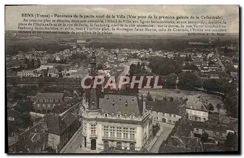 Cartes postales Sens Panaroma de la partie nord de la Ville