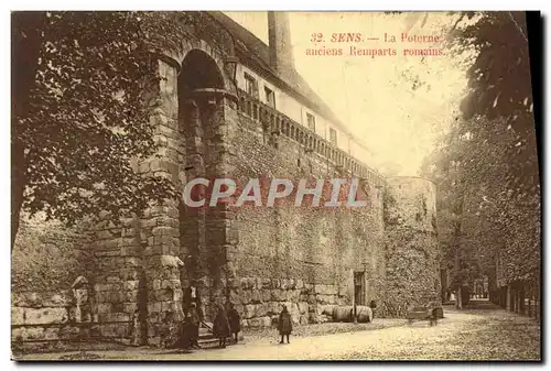 Cartes postales Sens La Poterne anciens Remparts Romains