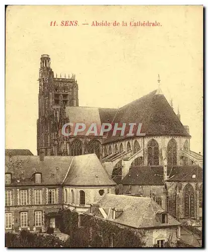 Cartes postales Sens Abside de la Cathedrale