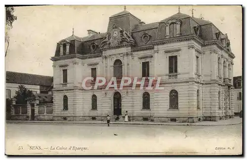 Cartes postales Sens La Caisse d'Epargne