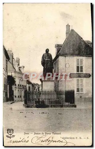 Ansichtskarte AK Sens Statue du Baron Thenard