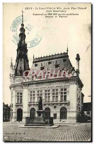 Cartes postales Sens Le Nouvel Hotel de Ville jacade Place Thenard