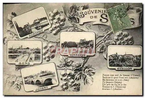 Cartes postales Sens Auxerre Sens Tonnerre Avallon Joigny