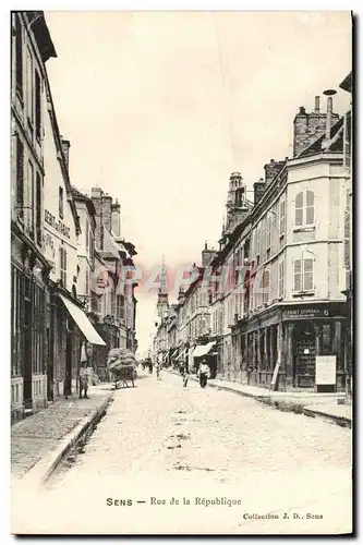 Cartes postales Sens Rue de la Republique