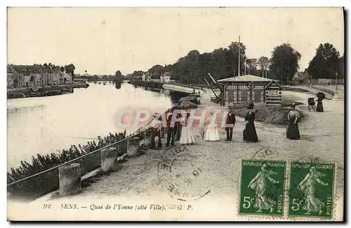 Cartes postales Sens Quai de l'Yonne