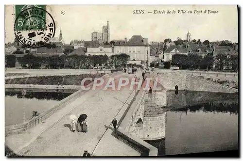 Cartes postales Sens Entree de la Ville au Pont d'Yonne