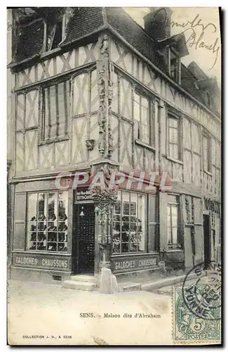 Cartes postales Sens Maison dite d'Abraham Chaussures Chausseur