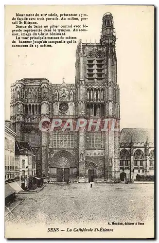 Cartes postales Sens La Cathedrale St Etienne