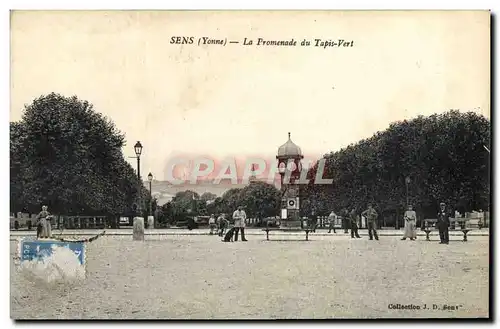 Ansichtskarte AK Sens La Promenade du Tapis Vert