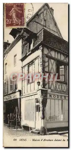 Cartes postales Sens Maison d'Abraham datant du 16eme