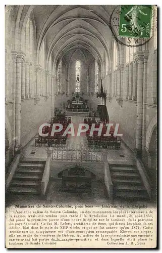 Cartes postales Monastere de Sainte Colombe pres sens interieur de la Chapelle