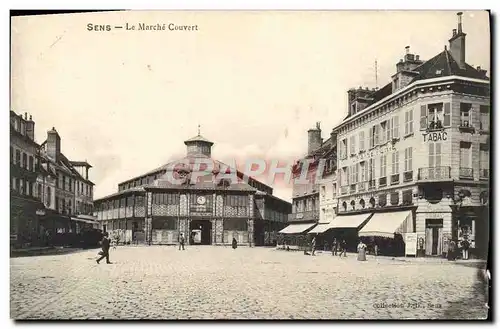 Cartes postales Sens Le Marche Couvert