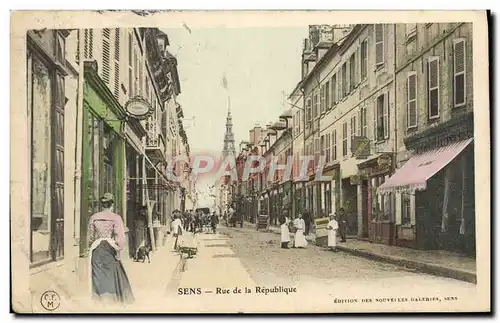 Cartes postales Sens Rue de la Republique