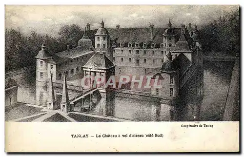 Cartes postales Tanlay Le Chateau A Vol d'Oiseau