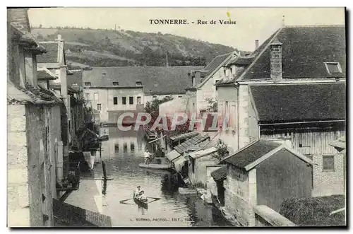 Cartes postales Tonnerre rue De Venise Bateau Barque