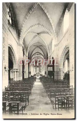 Cartes postales Tonnerre Interieur De l'Eglise Notre Dame