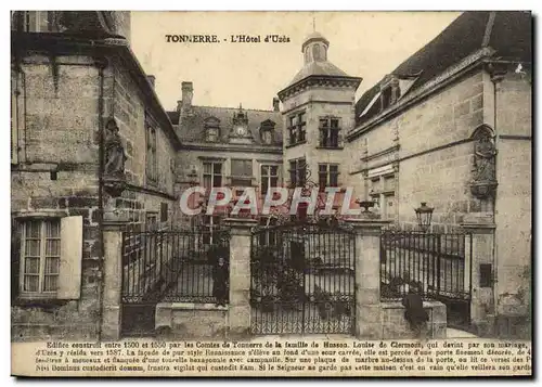 Cartes postales Tonnerre L'Hotel d'Uzes
