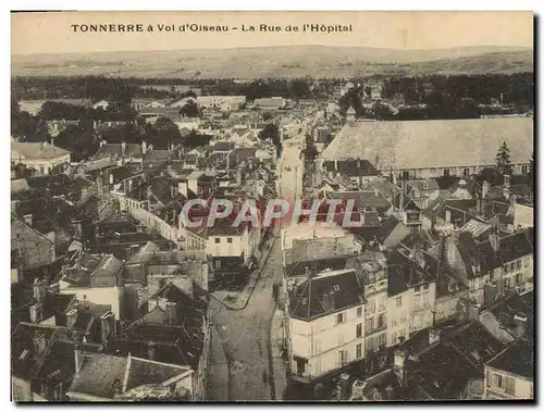 Cartes postales Tonnerre a Vol d&#39Oiseau La Rue de l&#39Hopital