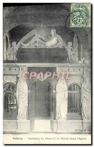 Cartes postales Vallery Tombeau de Henri II de Conde dans l'Eglise