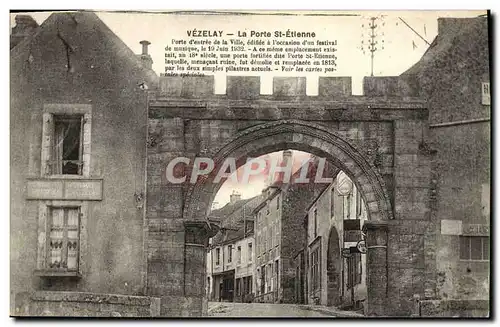 Ansichtskarte AK Vezelay la Porte St Etienne