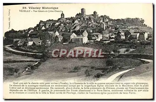 Cartes postales Vezelay Vue generale