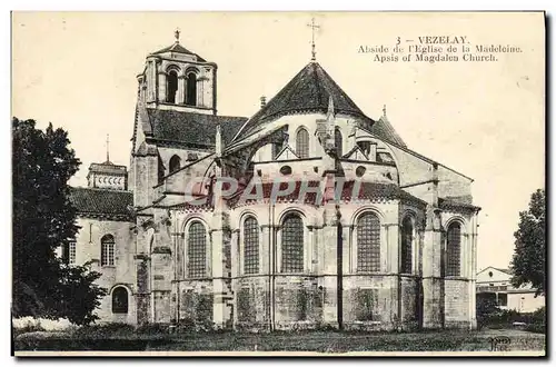 Cartes postales Vezelay Abside de L'Eglise de la Madeleine
