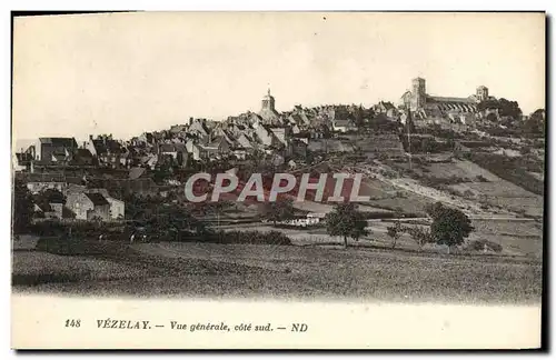 Ansichtskarte AK Vezelay Vue Generale Cote Sud