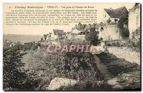 Cartes postales Vezelay Vue Prise du Chemin de Ronde